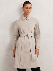 Reiss Neutral Logan Hybrid Removable Over Coat - Image 6 of 8
