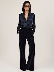 Reiss Navy Verda Petite Trousers - Image 1 of 8