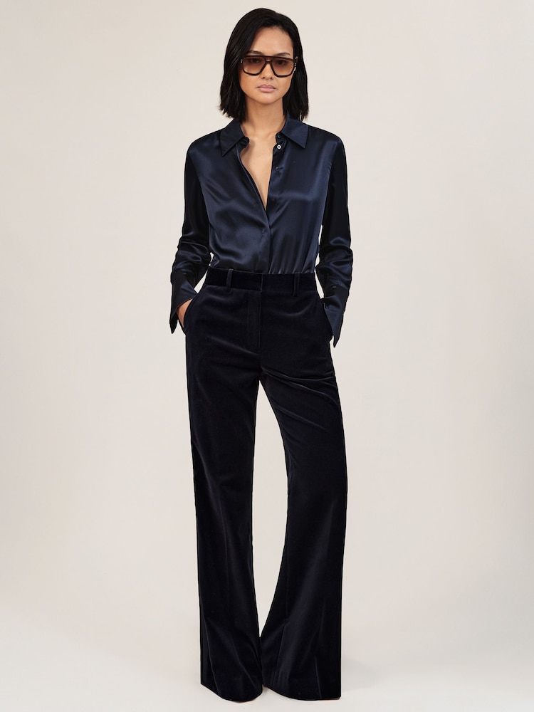 Reiss Navy Verda Petite Trousers - Image 1 of 8