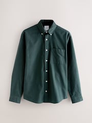 Dark Green Brushed Oxford Long Sleeve Shirt - Image 1 of 3
