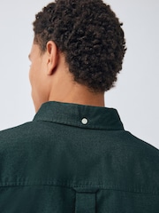 Dark Green Soft Touch Oxford Long Sleeve Shirt - Image 4 of 9