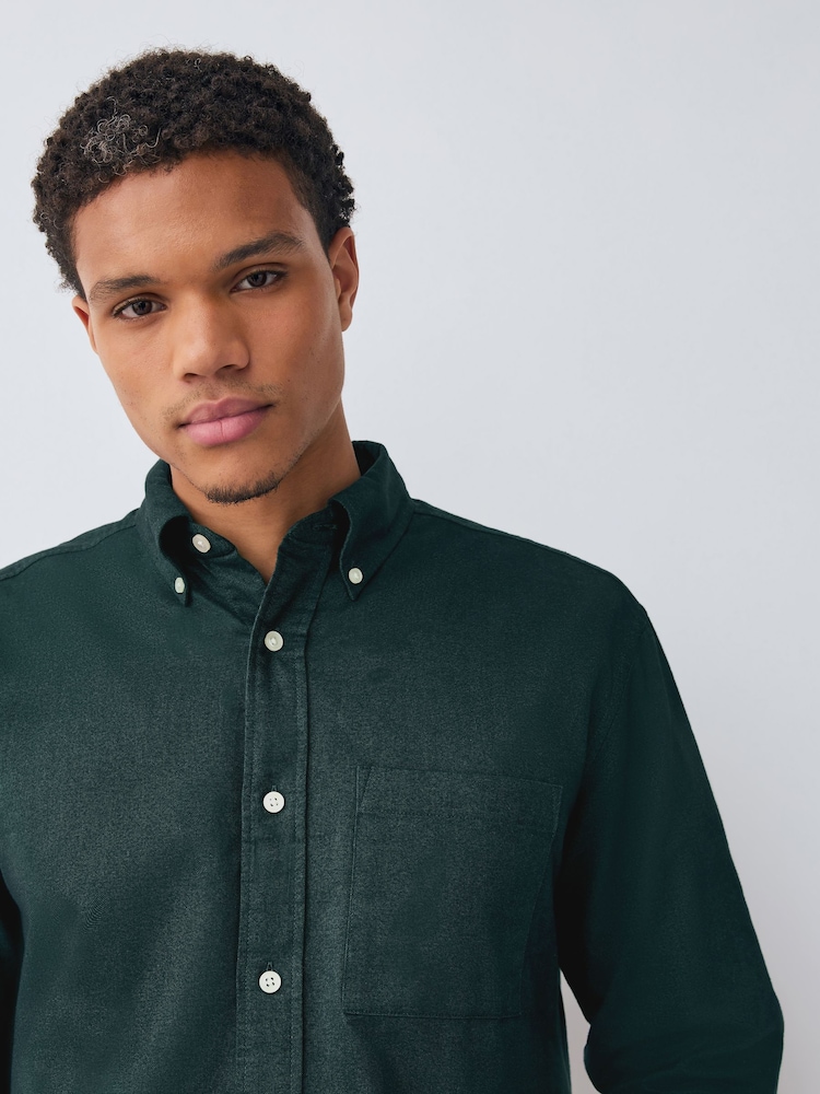 Buy Dark Green Soft Touch Oxford Long Sleeve Shirt from Next USA