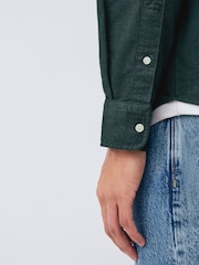 Dark Green Soft Touch Oxford Long Sleeve Shirt - Image 6 of 9