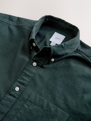 Dark Green Soft Touch Oxford Long Sleeve Shirt - Image 8 of 9