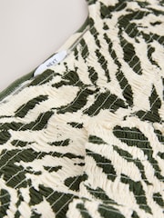 Animal Print Shirred Long Sleeve Slash Neck Top - Image 7 of 7