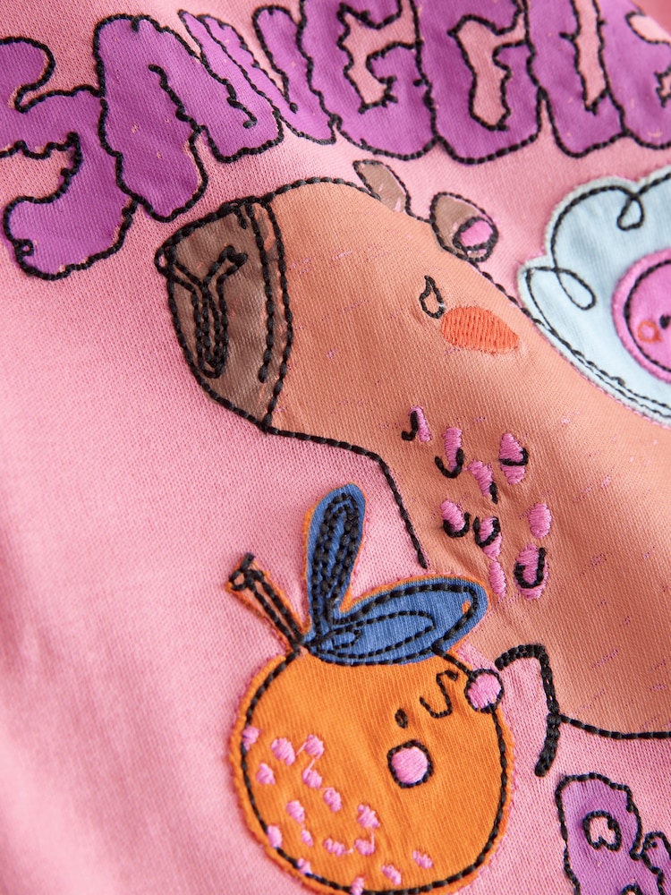 Cobalt Capybara Print - مجموعة من 3 بيجامات دافئة (9 شهور-12 سنة) - صورة 7 من 7