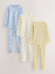 Yellow/Blue Daisy - Pachet 3 de pijamale ghemuite (9luni-12ani) - Imaginea 4 din 10
