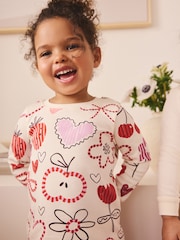 Pink/Red Galentines Snuggle Pyjamas 3 Pack (9mths-12yrs) - Image 3 of 4