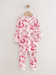 Red/Pink Valentines Snuggle Pyjamas (9mths-12yrs) - Image 1 of 4