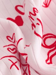 Red/Pink Valentines Snuggle Pyjamas (9mths-12yrs) - Image 3 of 4