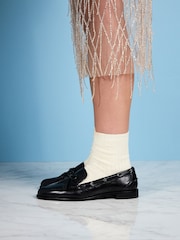 Black Tabitha Simmons x Next Urban Leather Bow Loafers - Image 2 of 7