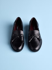 Black Tabitha Simmons x Next Urban Leather Bow Loafers - Image 3 of 7
