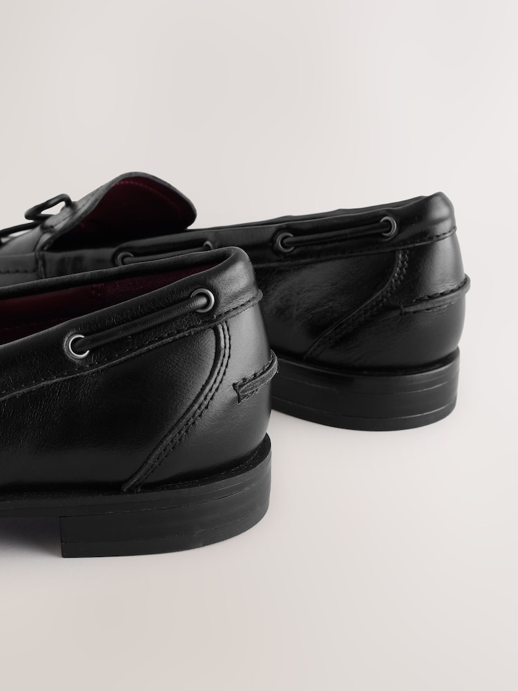 Black Tabitha Simmons x Next Urban Leather Bow Loafers - Image 5 of 5