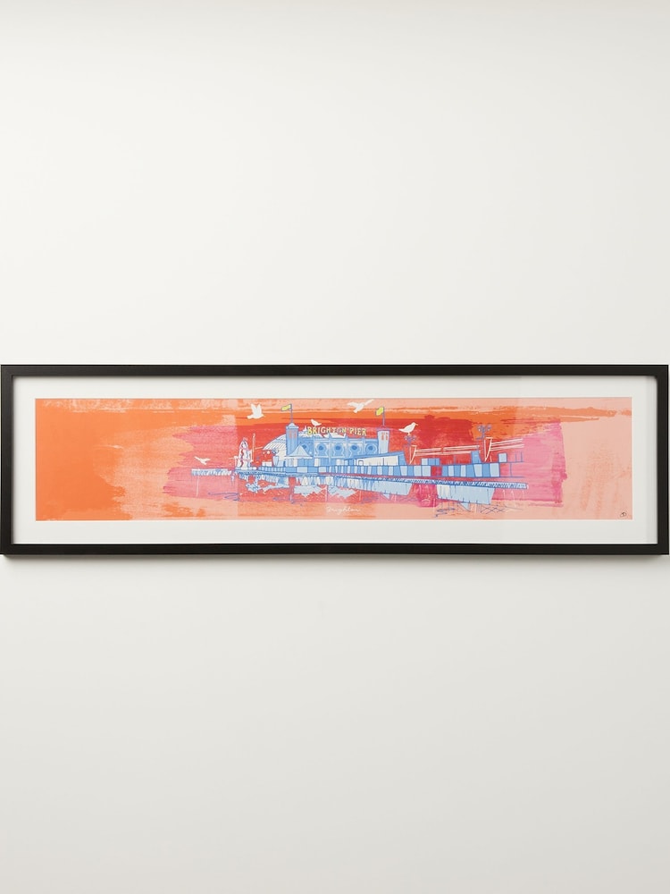 Oliver Bonas Orange Brighton Pier Framed Wall Art - Image 1 of 4