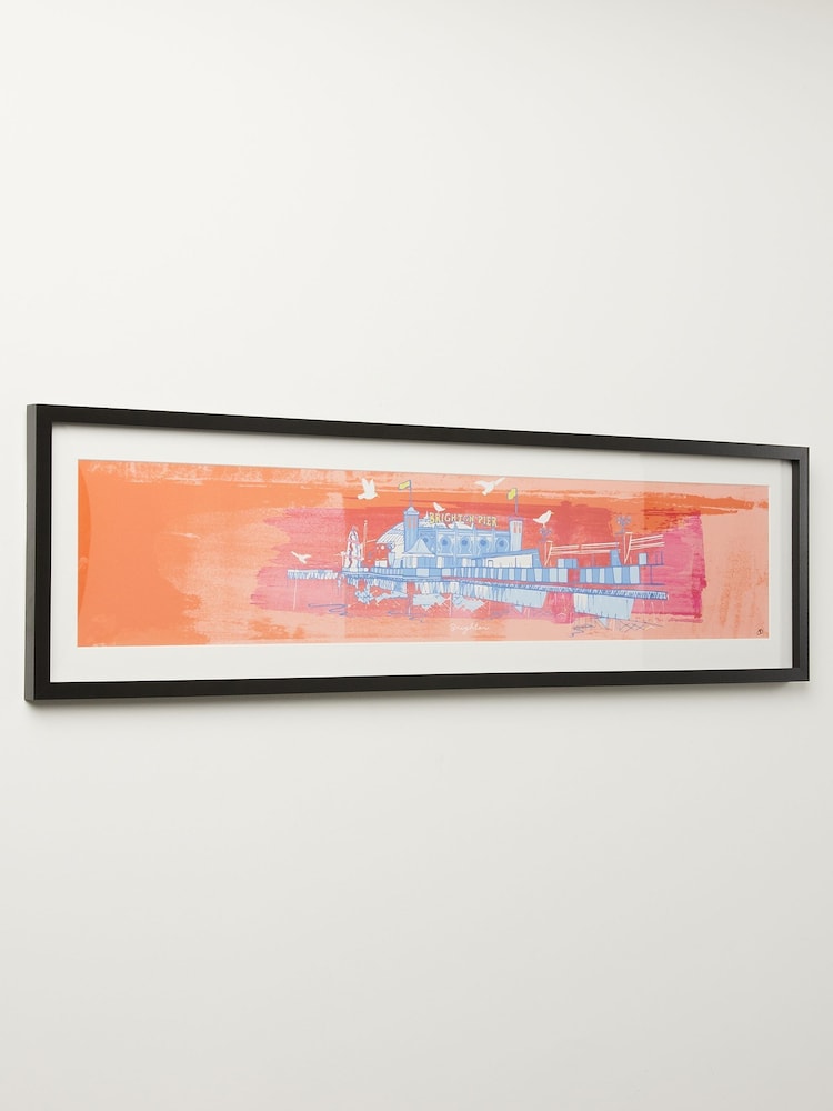Oliver Bonas Orange Brighton Pier Framed Wall Art - Image 2 of 4