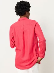 FatFace Olivia Dark Pink Linen Shirt - Image 2 of 5