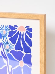 Oliver Bonas Blue No Rain No Flowers Blue Wall Art - Image 2 of 4