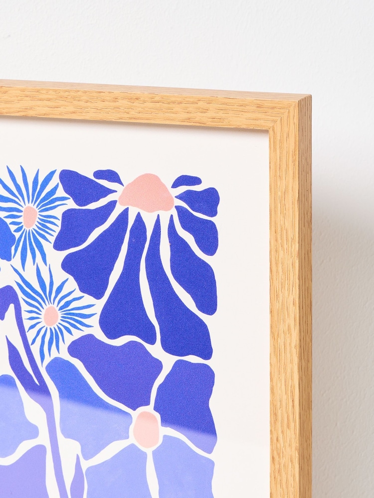 Oliver Bonas Blue No Rain No Flowers Blue Wall Art - Image 2 of 4 Oliver Bonas Blue No Rain No Flowers Blue Wall Art - Image 2 of 4