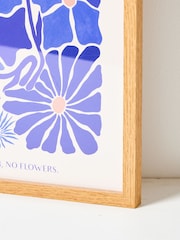 Oliver Bonas Blue No Rain No Flowers Blue Wall Art - Image 3 of 4