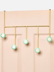 Oliver Bonas Green Resin and Bone Door Storage Hooks - Image 1 of 5