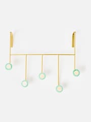 Oliver Bonas Green Resin and Bone Door Storage Hooks - Image 2 of 5