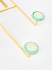 Oliver Bonas Green Resin and Bone Door Storage Hooks - Image 3 of 5