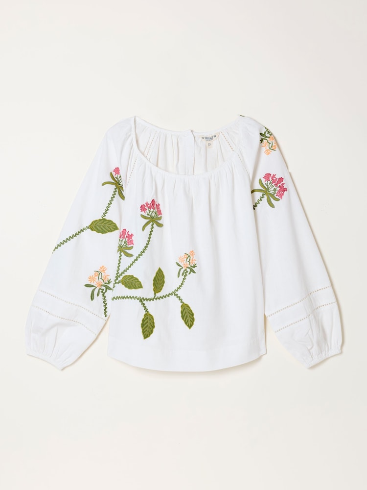 FatFace Dawn Ivory Embroidered Blouse - Image 5 of 5 FatFace Dawn Ivory Embroidered Blouse - Image 5 of 5