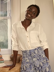 FatFace Olivia White Linen Shirt - Image 1 of 6