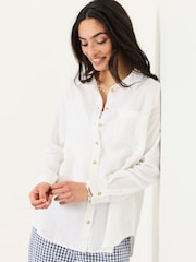 FatFace Olivia White Linen Shirt - Image 2 of 6