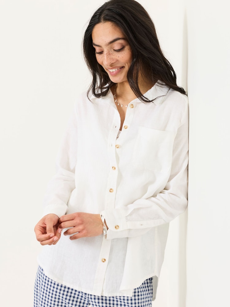 FatFace Olivia White Linen Shirt - Image 2 of 6
