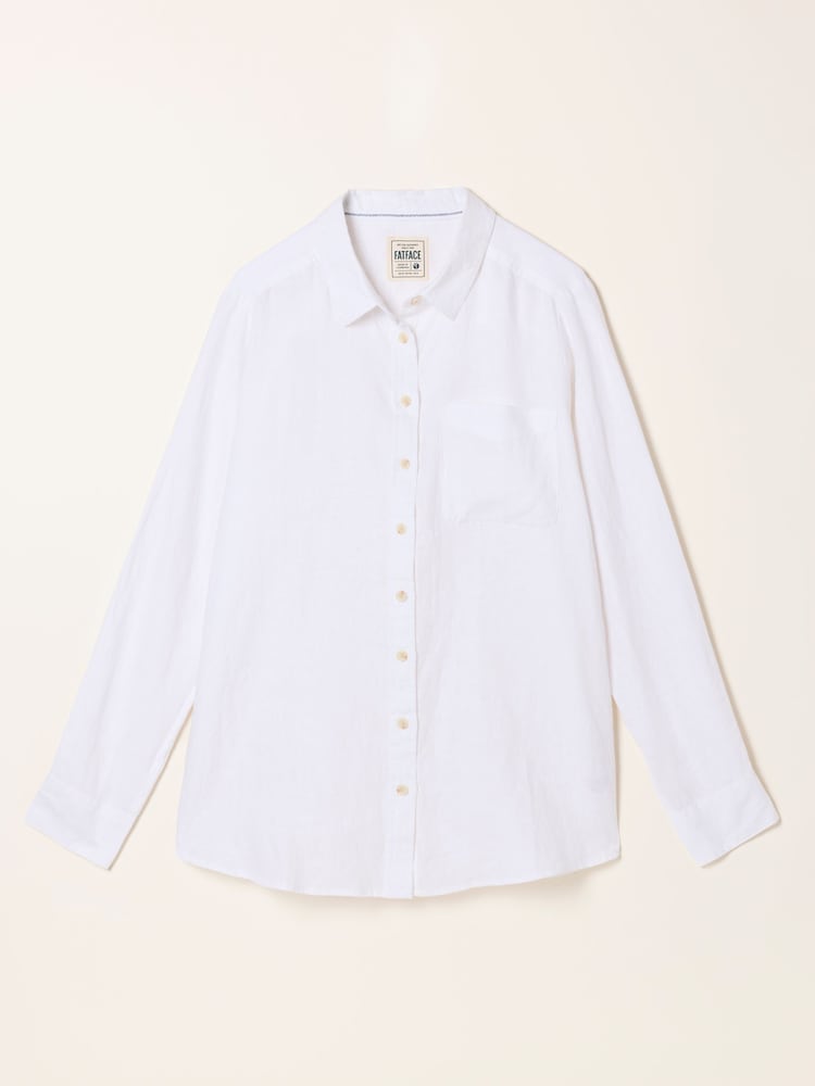 FatFace Olivia White Linen Shirt - Image 5 of 5