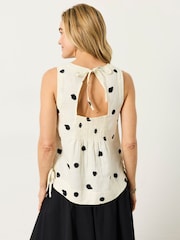 FatFace Darcy Ivory Spot Blouse - Image 3 of 7