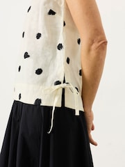 FatFace Darcy Ivory Spot Blouse - Image 6 of 7