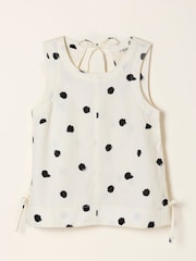 FatFace Darcy Ivory Spot Blouse - Image 7 of 7