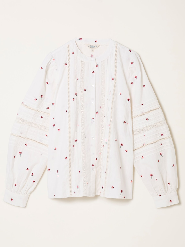 FatFace Jane Ivory Embroidered Shirt - Image 6 of 6 FatFace Jane Ivory Embroidered Shirt - Image 6 of 6