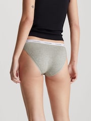 Calvin Klein Grey Icon Logo Bikini Briefs - Image 3 of 4