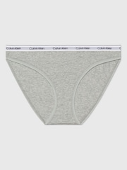 Calvin Klein Grey Icon Logo Bikini Briefs - Image 4 of 4