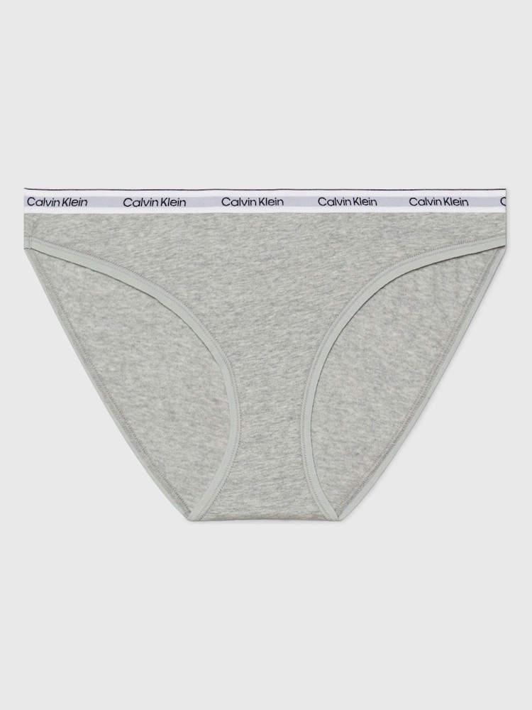 Calvin Klein Grey Icon Logo Bikini Briefs - Image 4 of 4
