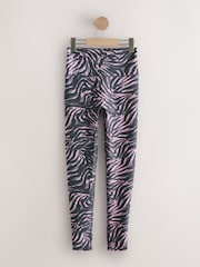 Pink Zebra Print Balance Sports Yoga Leggings - Image 6 of 8