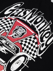 Vanilla Underground Black Mens Gas Monkey Garage Short Sleeve Short Leg Pyjamas Set - Image 7 of 8