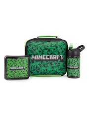 Vanilla Underground Green Boys Minecraft Lunch Bag Bottle and Snack Pot Set - Image 1 of 6
