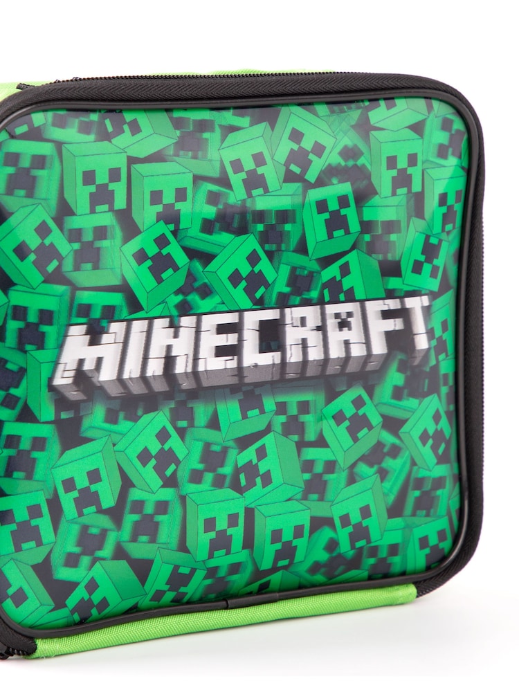 Vanilla Underground Green Boys Minecraft Lunch Bag Bottle and Snack Pot Set - Image 6 of 6