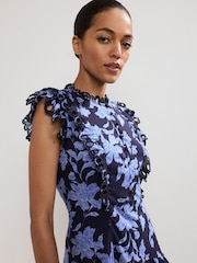 Phase Eight Blue Caraline Dress - Image 5 of 6