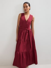 Phase Eight Red Clarissa Midi Dress - Image 3 of 7
