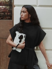 Animal Leather Cow Print Pouch - Image 1 of 6
