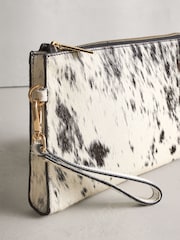 Animal Leather Cow Print Pouch - Image 8 of 10