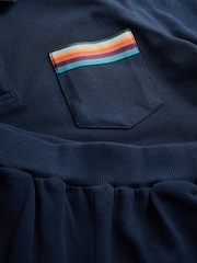 Paul Smith Junior Navy Pique Polo Shirt And Shorts Set - Image 4 of 6