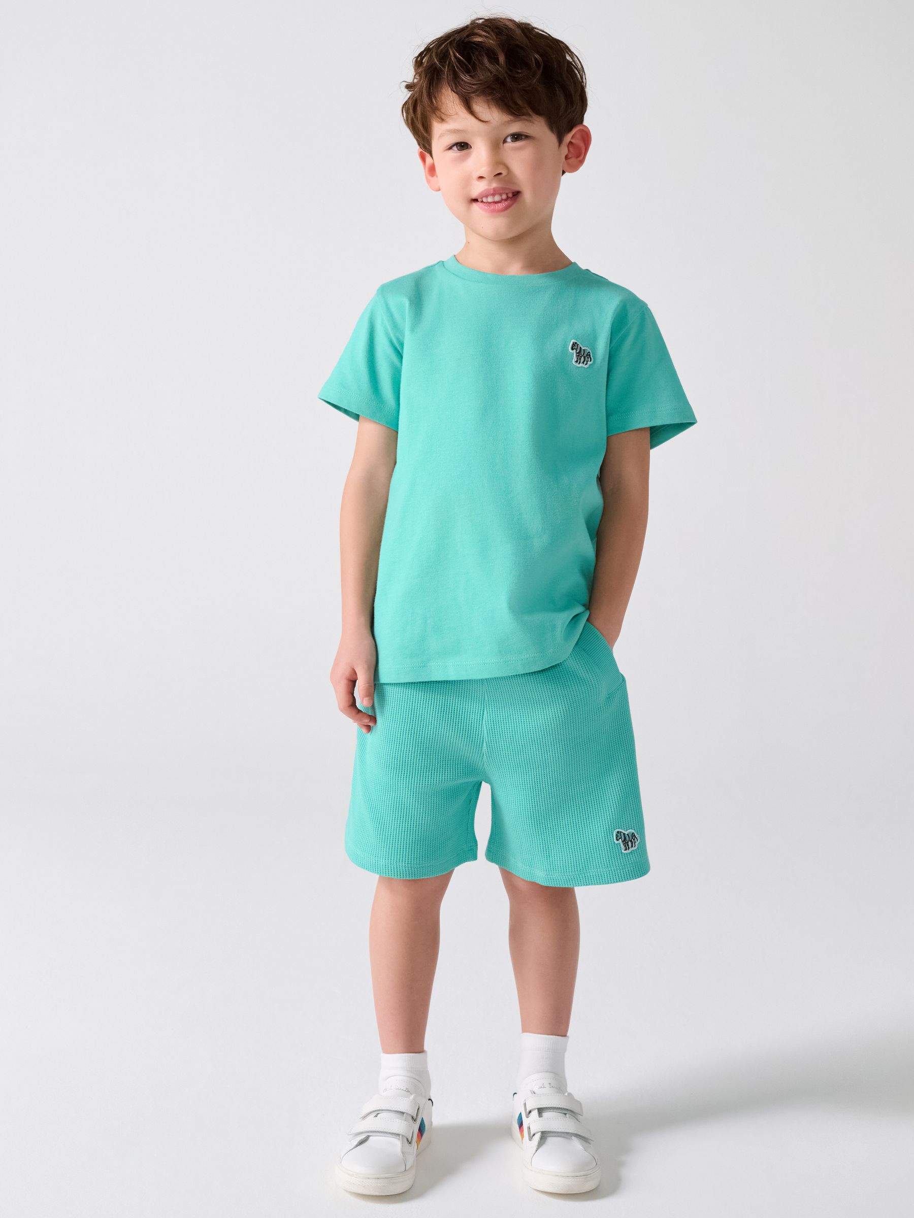 Paul Smith Junior Tシャツ120 パンツ120 新品タグ付き Next：日本 グリーン - Paul Smith Junior テクスチャードゼブラ T