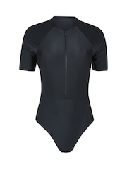 Mountain Warehouse Black Womens Surfer Short Sleeve Swimsuit - Image 1 of 6