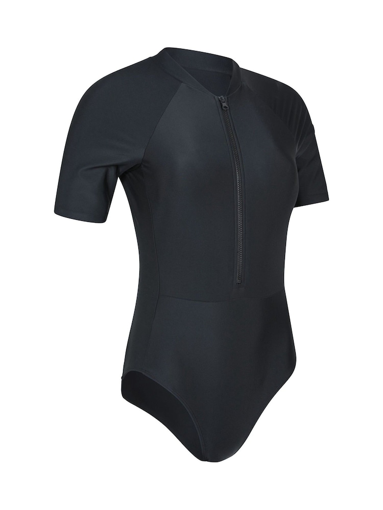 Mountain Warehouse Black Womens Surfer Short Sleeve Swimsuit - Image 2 of 6 Mountain Warehouse Black Womens Surfer Short Sleeve Swimsuit - Image 2 of 6